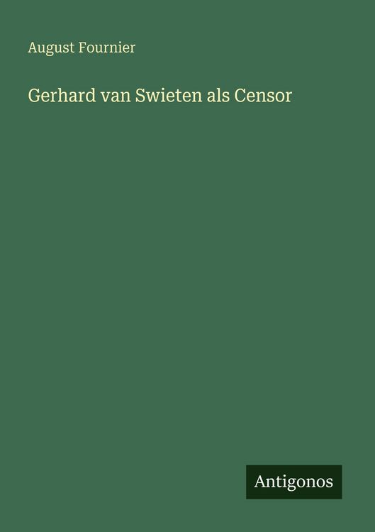 Produktbild: Gerhard van Swieten als Censor