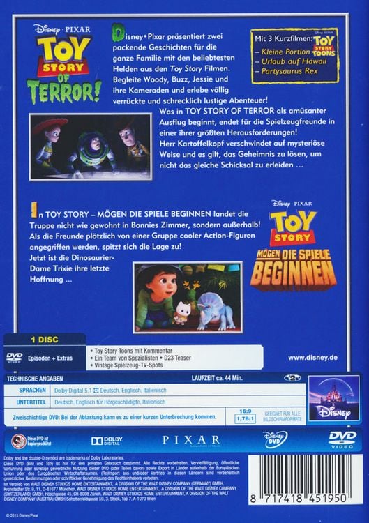 Produktbild: Toy Story of Terror/Toy Story - M&ouml;gen die Spiele beginnen