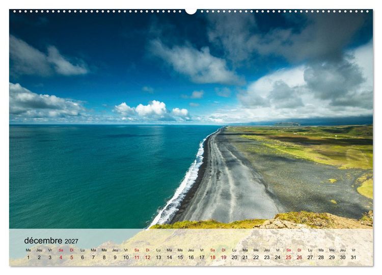 Produktbild: L'&eacute;t&eacute; en Islande (Calendrier mural 2027 DIN A2 vertical), CALVENDO calendrier mensuel