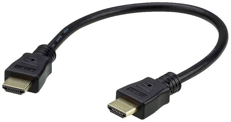Produktbild: ATEN HDMI Anschlusskabel HDMI-A Stecker 0.30m Schwarz 2L-7DA3H 4K UHD HDMI-Kabel