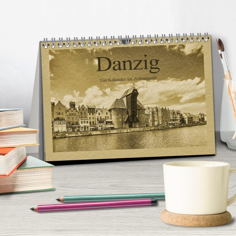 Produktbild: Danzig &ndash; Ein Kalender im Zeitungsstil (Tischkalender 2026 DIN A5 quer), CALVENDO Monatskalender