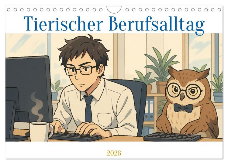 Produktbild: Tierischer Berufsalltag (Wandkalender 2026 DIN A4 quer), CALVENDO Monatskalender