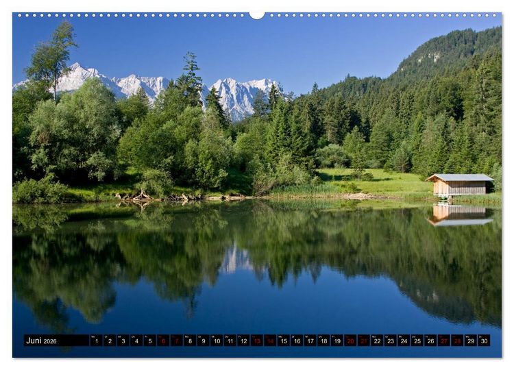 Produktbild: Seen im Werdenfelser Land (Wandkalender 2026 DIN A2 quer), CALVENDO Monatskalender