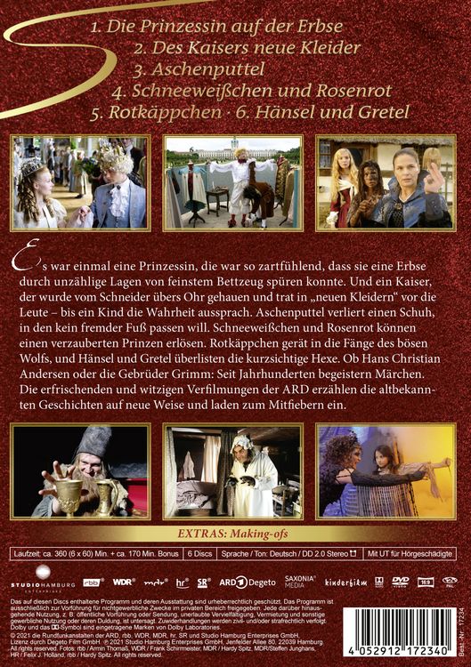 Produktbild: Sechs auf einen Streich - Sechs zauberhafte M&auml;rchen [6 DVDs]
