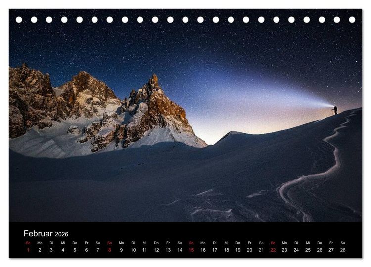 Produktbild: Sternensucher - Landschaft unter Sternen (Tischkalender 2026 DIN A5 quer), CALVENDO Monatskalender