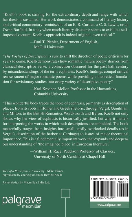 Produktbild: The Poetics of Description