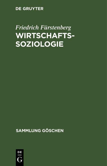 Produktbild: Wirtschaftssoziologie