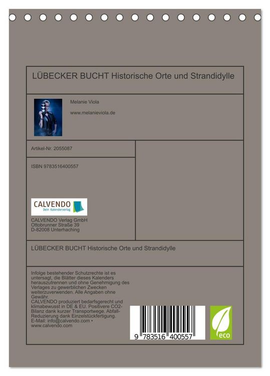 Produktbild: L&Uuml;BECKER BUCHT Historische Orte und Strandidylle (Tischkalender 2026 DIN A5 hoch), CALVENDO Monatskalender