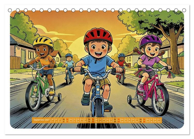 Produktbild: Mein erstes Fahrrad - Comic (Tischkalender 2027 DIN A5 quer), CALVENDO Monatskalender