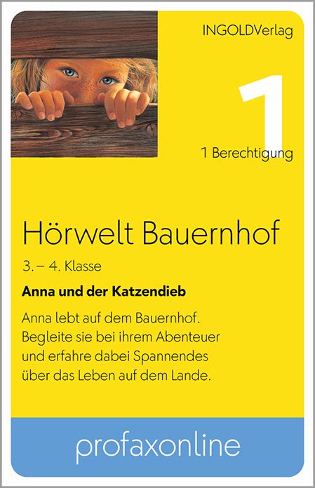 Produktbild: H&ouml;rwelt Bauernhof - Anna und der Katzendieb - profaxonline