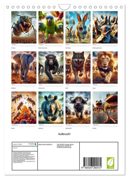 Produktbild: Aufbruch! (Wandkalender 2026 DIN A4 hoch), CALVENDO Monatskalender