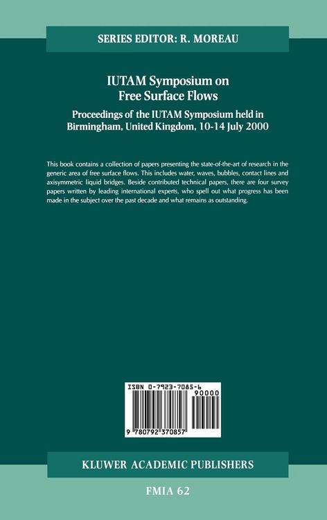 Produktbild: IUTAM Symposium on Free Surface Flows