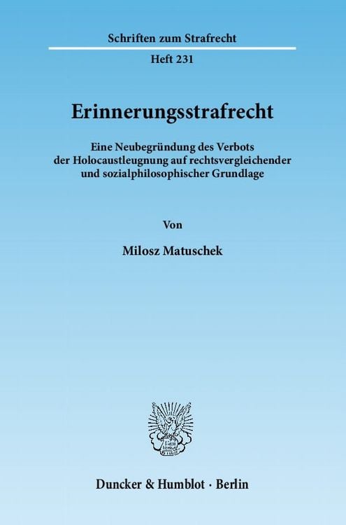 Produktbild: Erinnerungsstrafrecht.