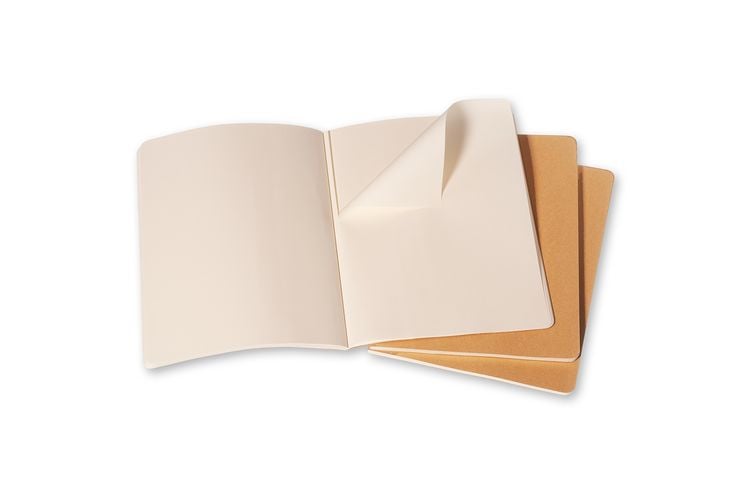 Produktbild: Moleskine Cahier Extra Large blanko packpapierbraun. 3er Pack