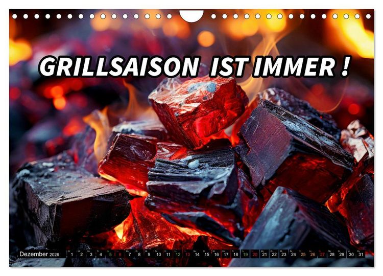 Produktbild: B wie BBQ Impressionen mit Spr&uuml;chen (Wandkalender 2026 DIN A4 quer), CALVENDO Monatskalender