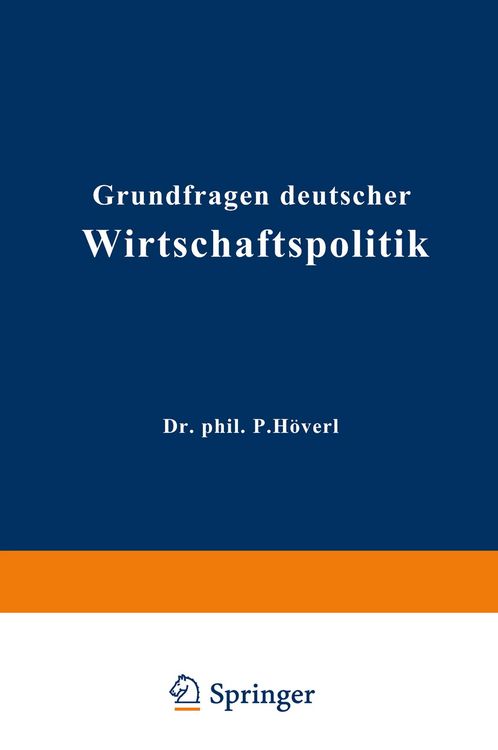 Produktbild: Grundfragen deutscher Wirtschaftspolitik
