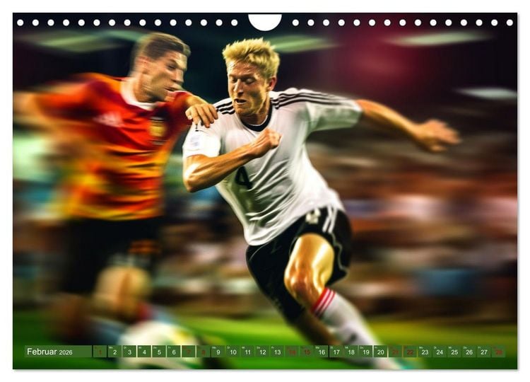 Produktbild: Fu&szlig;ball - Dynamik am Ball (Wandkalender 2026 DIN A4 quer), CALVENDO Monatskalender