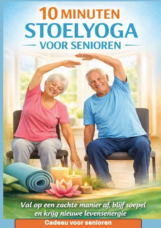 Produktbild: 10 MINUTEN STOELYOGA VOOR SENIOREN Val op een zachte manier af, blijf soepel en krijg nieuwe levensenergie- Cadeau voor senioren