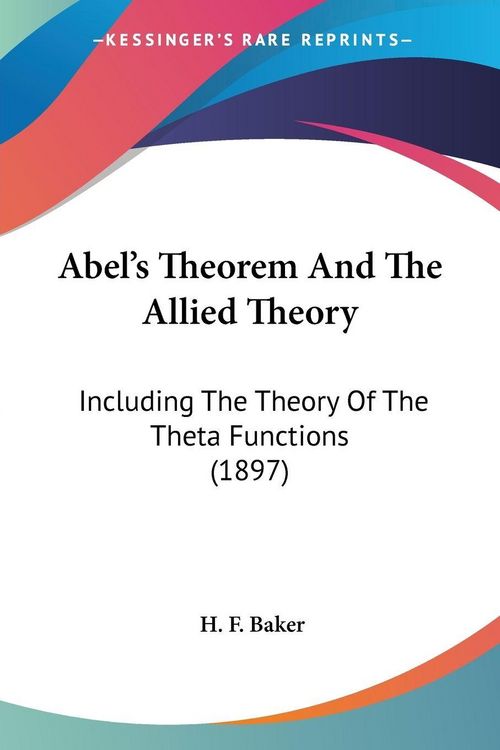 Produktbild: Abel's Theorem And The Allied Theory