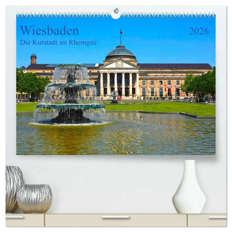 Produktbild: Wiesbaden Die Kurstadt im Rheingau (hochwertiger Premium Wandkalender 2026 DIN A2 quer), Kunstdruck in Hochglanz