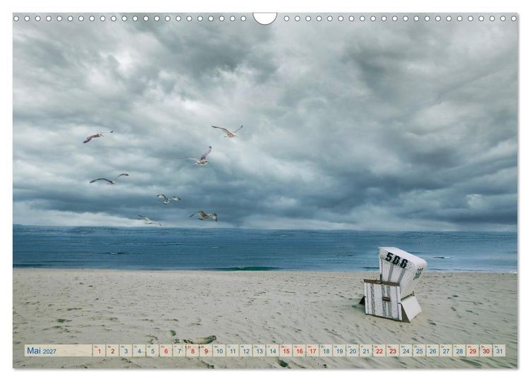 Produktbild: Strand-Einsamkeit. Ein Sylter Winter (Wandkalender 2027 DIN A3 quer), CALVENDO Monatskalender