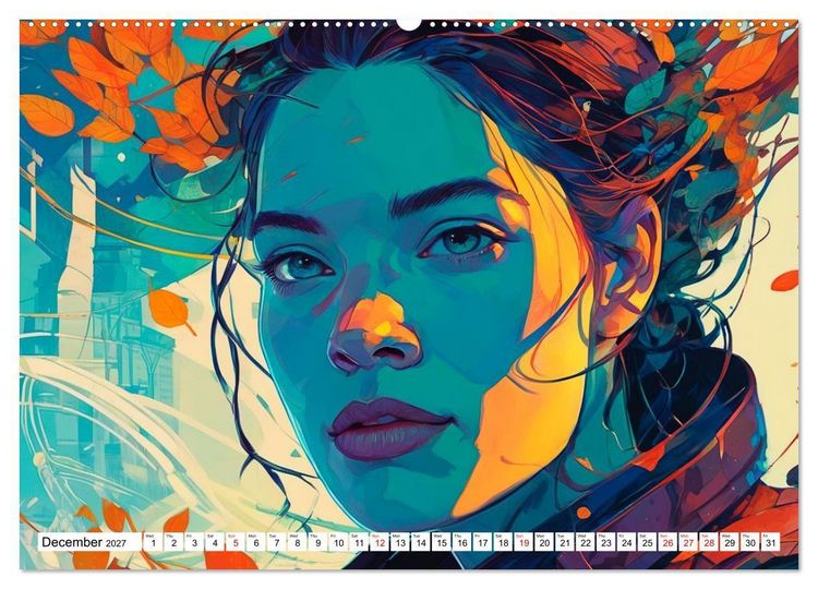 Produktbild: Daphne&rsquo;s Habitats, the Graphic Worlds of a Digital Muse (High Quality Premium Wall Calendar 2027 DIN A2 landscape),CALVENDO 12 Month Wall Calendar