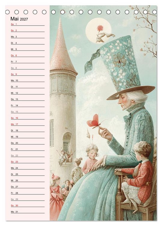 Produktbild: Tarot Wunderwelten. Surrealistische und magische Tarot-Kunst (Tischkalender 2027 DIN A5 hoch), CALVENDO Monatskalender