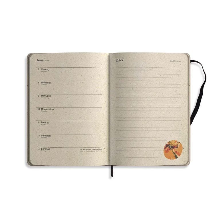 Produktbild: matabooks &ndash; A5 Kalender Samaya 2027 Farbe: Pond Green (DE/EN)