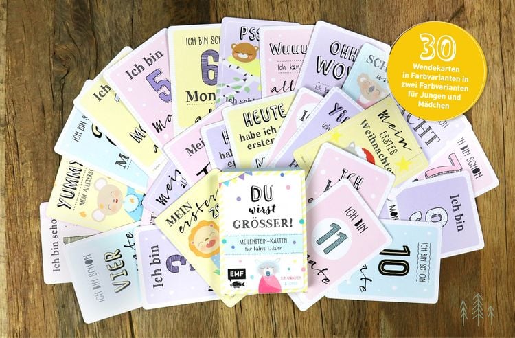 Produktbild: Du wirst gr&ouml;&szlig;er! Meilenstein-Karten f&uuml;r Babys 1. Jahr