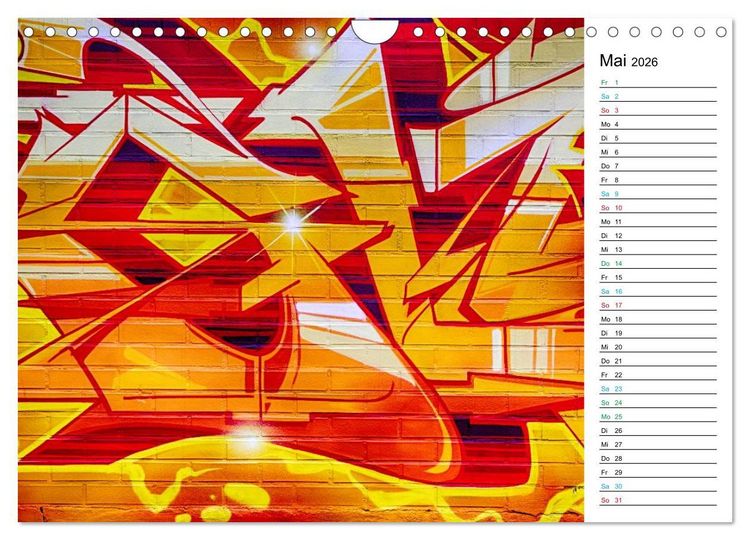 Produktbild: Dresden Graffiti (Wandkalender 2026 DIN A4 quer), CALVENDO Monatskalender