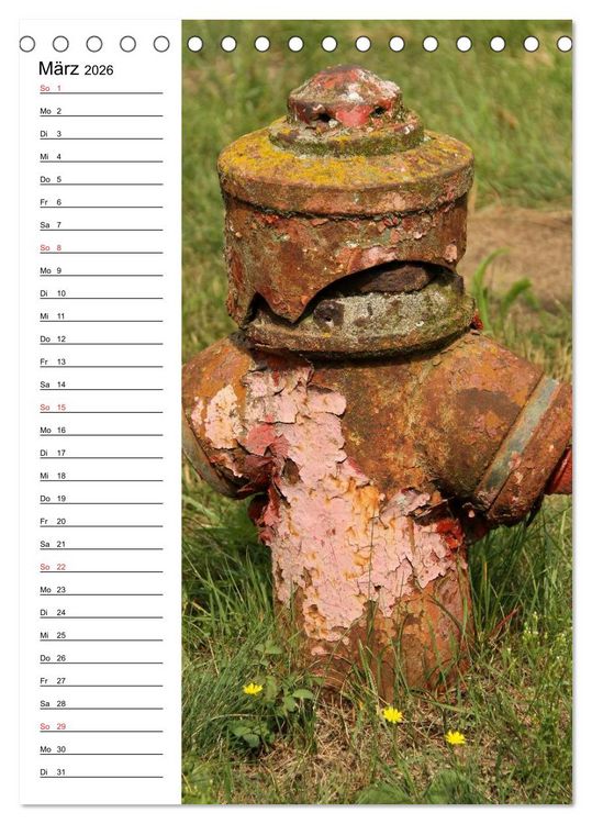 Produktbild: Nostalgie Hydranten (Tischkalender 2026 DIN A5 hoch), CALVENDO Monatskalender