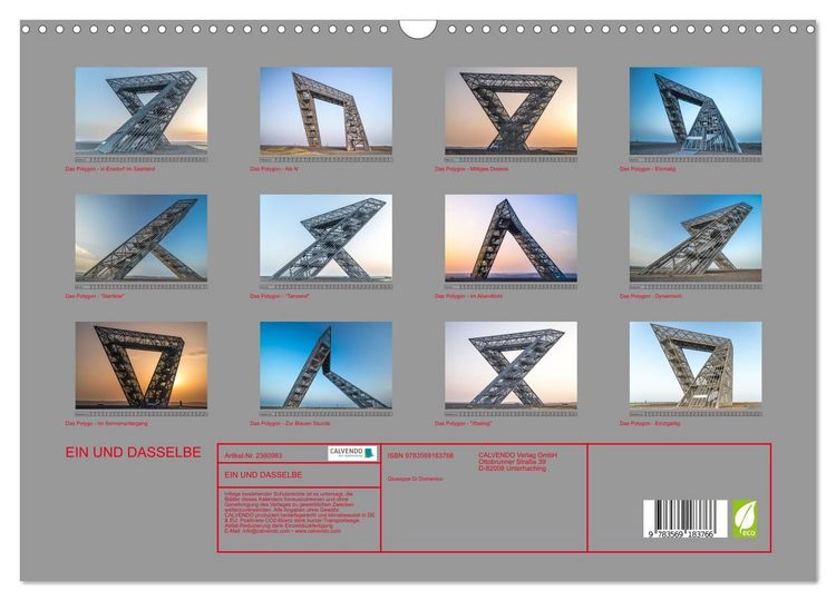 Produktbild: EIN UND DASSELBE (Wandkalender 2027 DIN A3 quer), CALVENDO Monatskalender