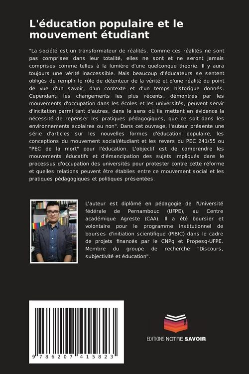 Produktbild: L'&eacute;ducation populaire et le mouvement &eacute;tudiant