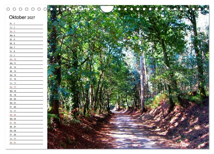 Produktbild: Camino Portugues - Jakobsweg (Wandkalender 2027 DIN A4 quer), CALVENDO Monatskalender