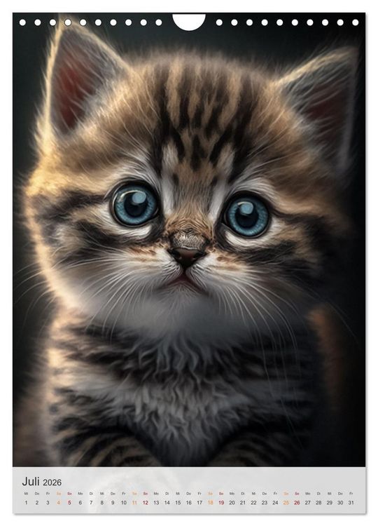 Produktbild: S&uuml;&szlig;e Katzenkinder (Wandkalender 2026 DIN A4 hoch), CALVENDO Monatskalender