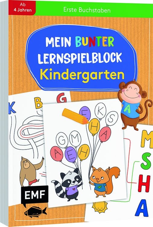 Produktbild: Mein bunter Lernspielblock &ndash; Kindergarten: Erste Buchstaben