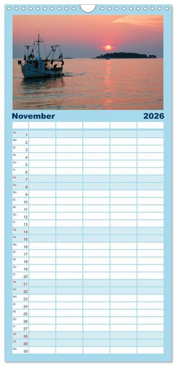 Produktbild: Familienplaner 2026 - Tr&auml;umen von Istrien mit 5 Spalten (Wandkalender, 21 x 45 cm) CALVENDO