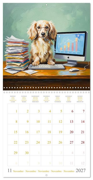 Produktbild: Dachshund Happiness (Wall Calendar 2027 12 &times; 12 Inch) CALVENDO 12 Month Wall Calendar