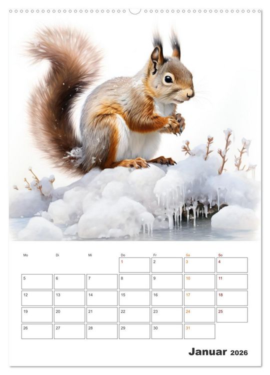 Produktbild: Unsere Tiere des Waldes (Wandkalender 2026 DIN A2 hoch), CALVENDO Monatskalender