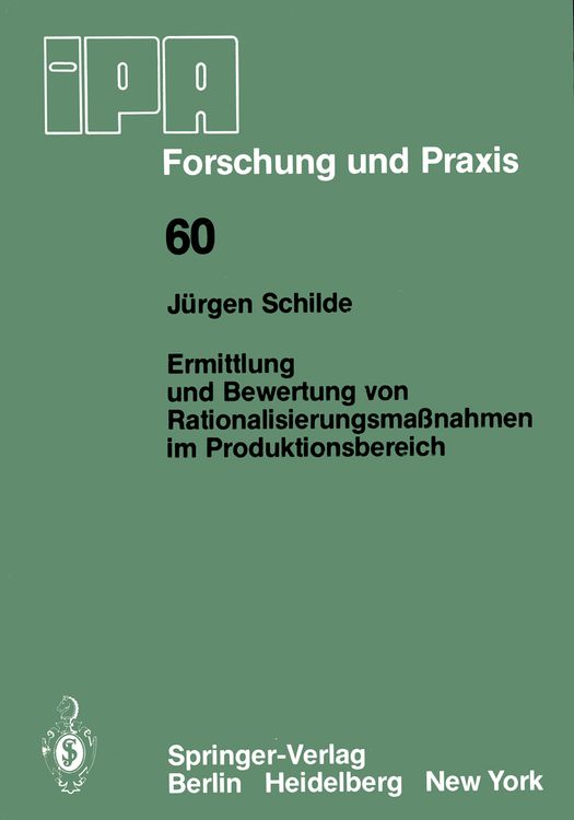 Produktbild: Ermittlung und Bewertung von Rationalisierungsma&szlig;nahmen im Produktionsbereich