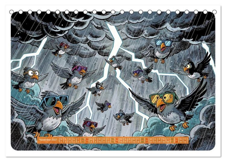 Produktbild: Lustige Sturmv&ouml;gel - Comic (Tischkalender 2027 DIN A5 quer), CALVENDO Monatskalender