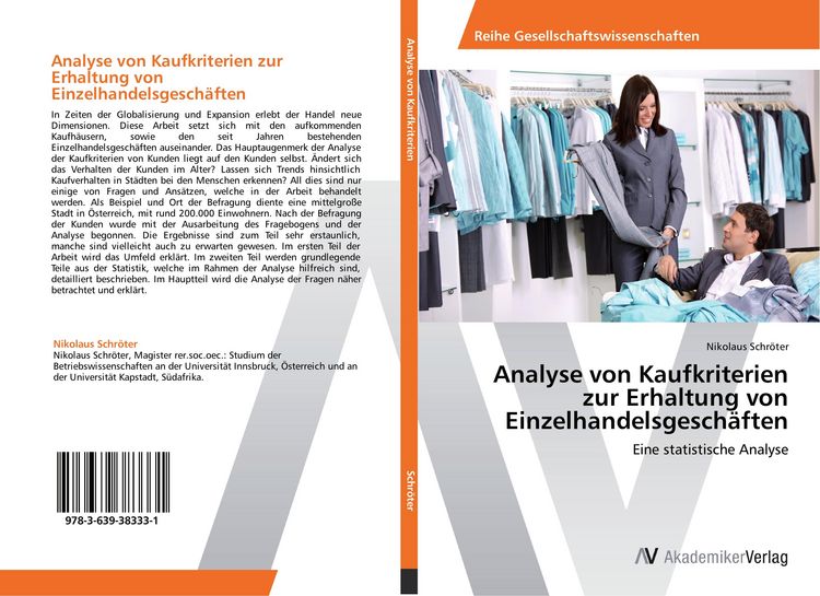 Produktbild: Analyse von Kaufkriterien zur Erhaltung von Einzelhandelsgesch&auml;ften