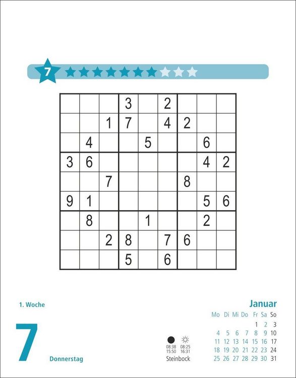 Produktbild: Stefan Heine Sudoku schwierig bis extrem Tagesabrei&szlig;kalender 2027