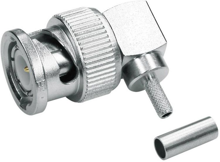 Produktbild: Teleg&auml;rtner 100023304 100023304 BNC-Steckverbinder Stecker, gewinkelt 50Ω 1St.