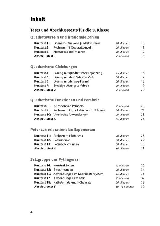 Produktbild: Fit in Test und Klassenarbeit &ndash; Mathematik 9./10. Klasse Gymnasium