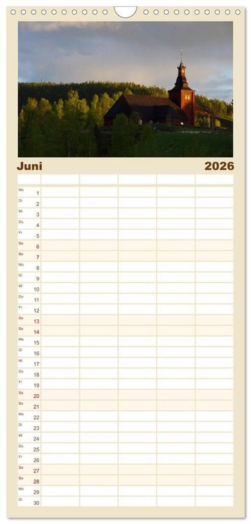 Produktbild: Familienplaner 2026 - Schwedens V&auml;rmland mit 5 Spalten (Wandkalender, 21 x 45 cm) CALVENDO
