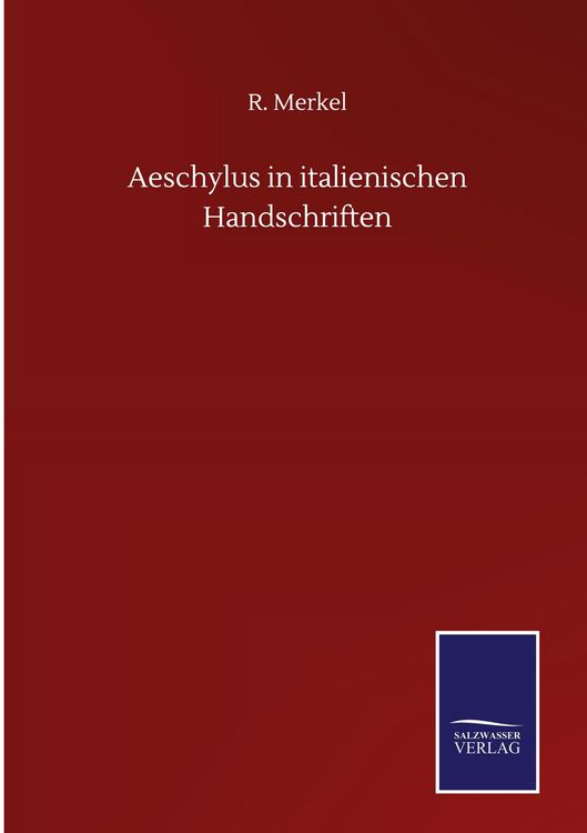 Produktbild: Aeschylus in italienischen Handschriften
