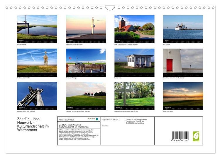 Produktbild: Zeit f&uuml;r... Insel Neuwerk - Kulturlandschaft im Wattenmeer (Wandkalender 2026 DIN A3 quer), CALVENDO Monatskalender