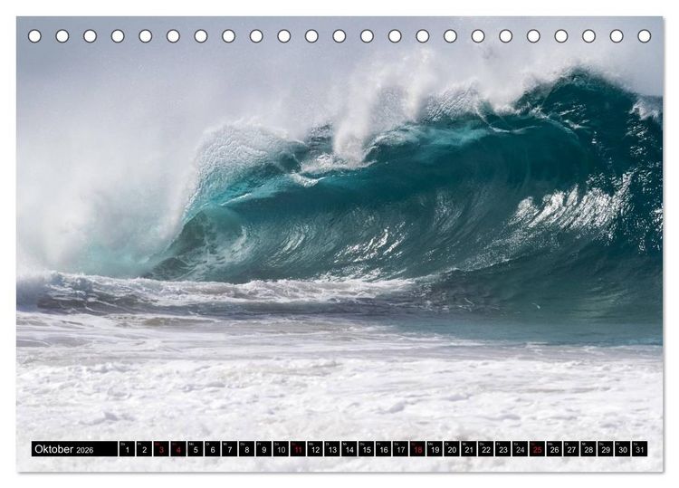 Produktbild: Hawai'i Wellen (Tischkalender 2026 DIN A5 quer), CALVENDO Monatskalender