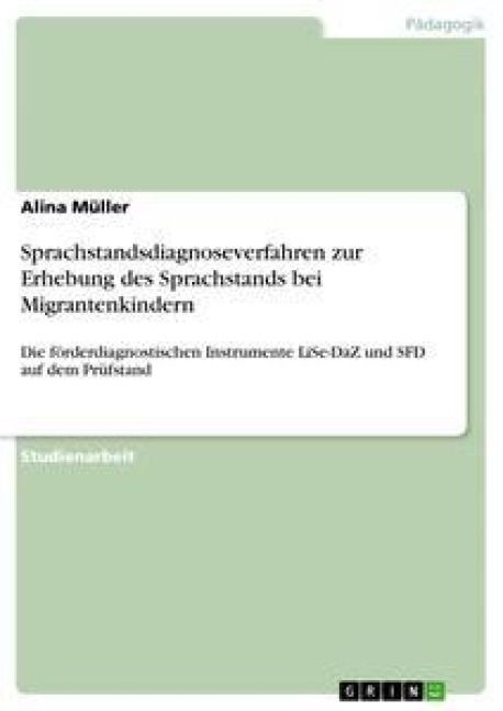 Produktbild: Sprachstandsdiagnoseverfahren zur Erhebung des Sprachstands bei Migrantenkindern